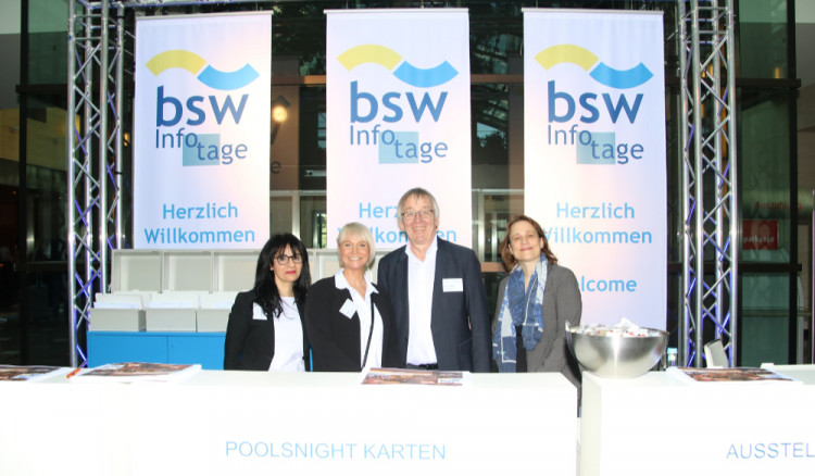 Die Gastgeber des bsw Antonella Fonte, Silke Rei&szlig;, Dieter Rangol und Ute Wanschura