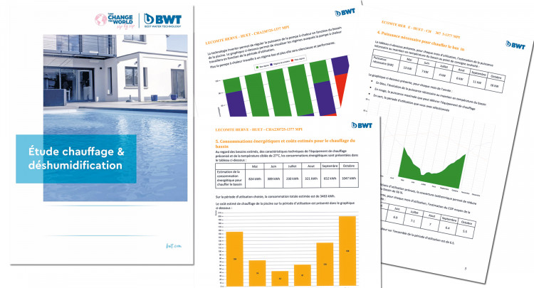 Exemple d'&eacute;tude chauffage et d&eacute;shumidification BWt Pool Products