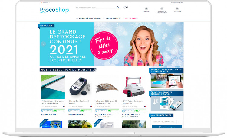 Mise en forme sur &eacute;cran de procoshop.com
