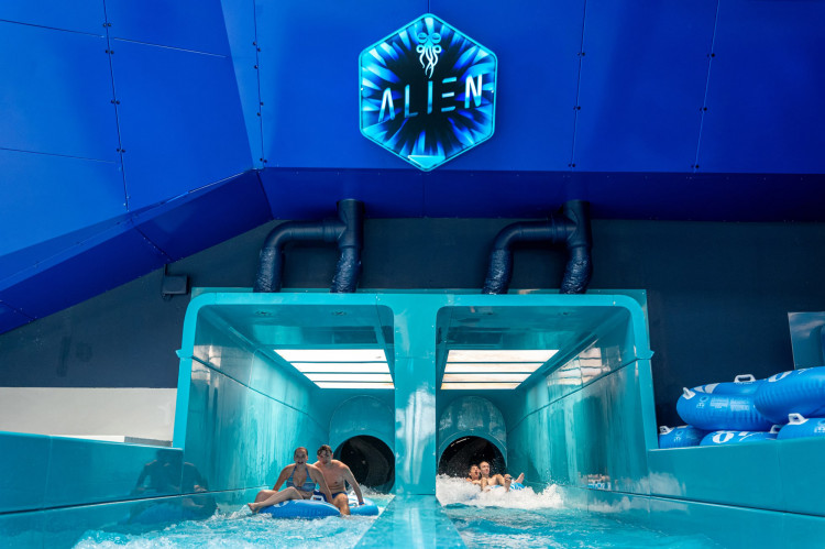 Toboggan aquatique Alien Toboggan aquatique Alien Edsun Agence Zébrelle