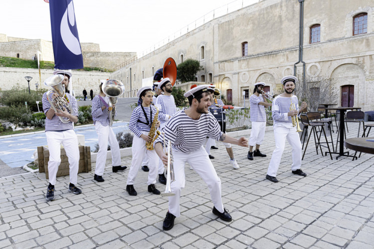 Fanfare de musiciens lors du cocktail &copy;JulesDESPRETZ