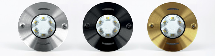 New fluvo&reg; finishes: stainless steel, black and metallic gold