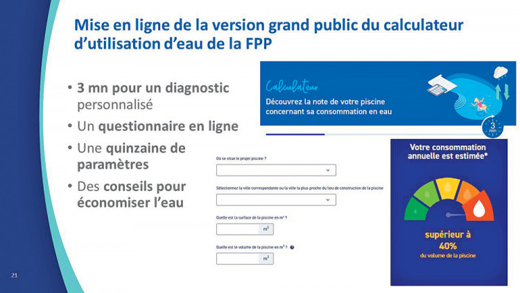 Calculateur d'utilisation d'eau de la FPP