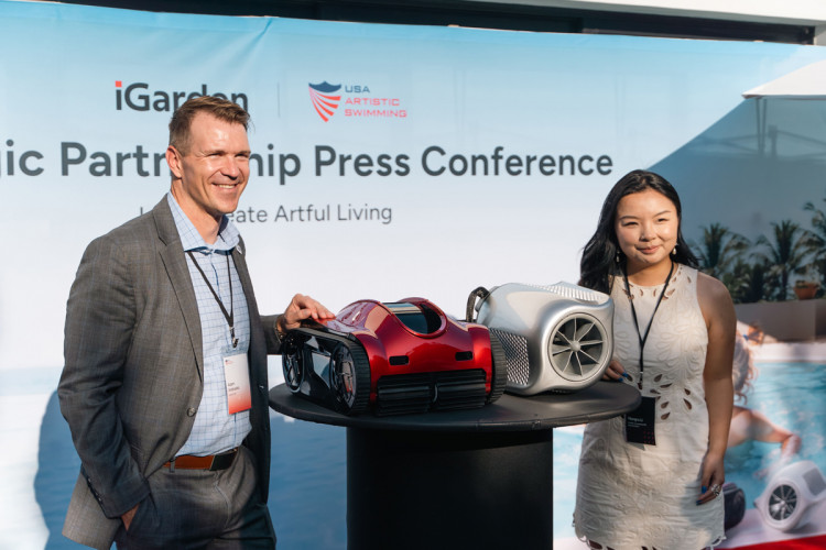 iGarden innovations showcased at the press conference with USA Artistic Swimming