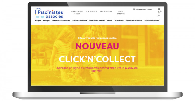 Site de Click & Collect de l'enseigne &laquo; Piscinistes associ&eacute;s &raquo;