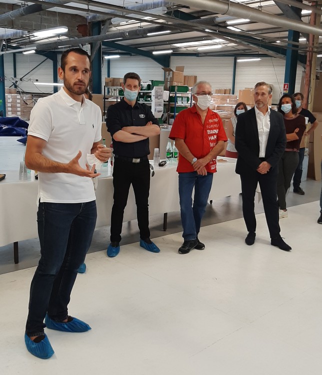Pierre Jouvet Pr&eacute;sident de Porte de Dr&ocirc;meArd&egrave;che visite usine Albon