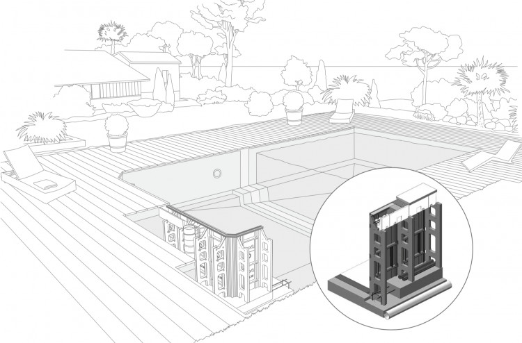 schema stylis&eacute; du Concept Piscines Caron
