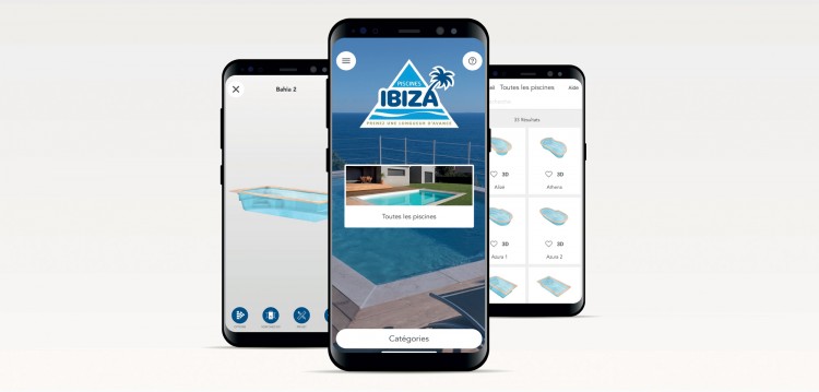 Application mobile de Piscines Ibiza &agrave; t&eacute;l&eacute;charger pour configurer sa piscine id&eacute;ale facilement