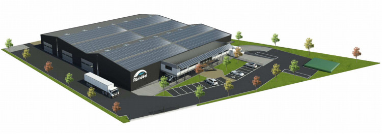 Plan 3D de la future usine Abrid&eacute;al
