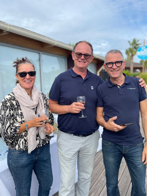 J&eacute;rome Depuiset , son &eacute;pouse et Omar Said Klereo Pool Pro Tour 2023