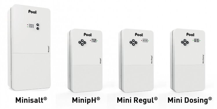 Gamme MINI de Pool Technologie r&eacute;gulation, dosage, &eacute;lectrolyseur au sel produits traitement piscine