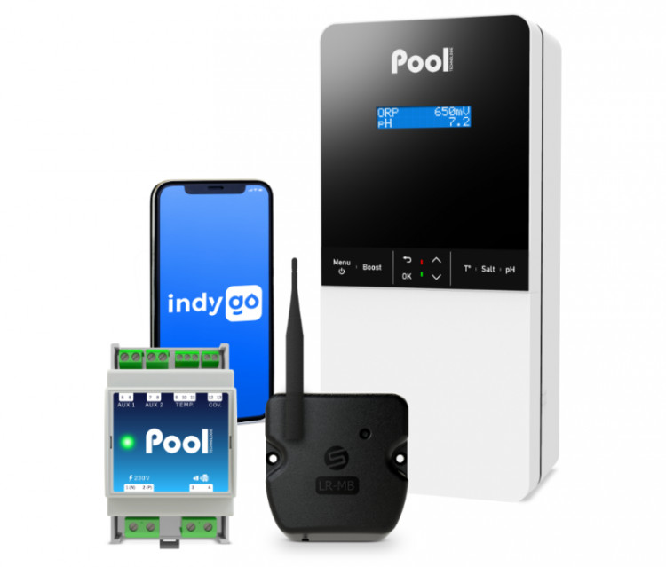 Justsalt&reg; Pro et le kit piscine connect&eacute;e Indygo&reg; (Pool Command et LRMB LORA) Pool Technologie