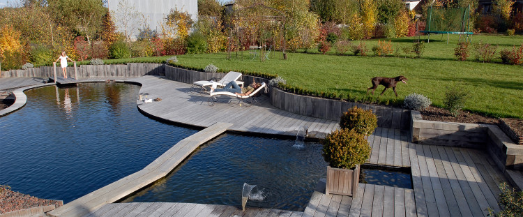 Piscine naturelle r&eacute;alis&eacute;e par C&ocirc;t&eacute; Jardin