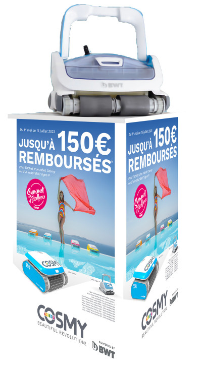 Podium pour l'op&eacute;ration &laquo; Summer of Excellence Robots &raquo;