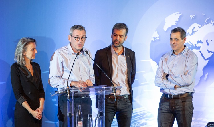 Nanette Callens, Jean-Louis Albouy, Benoit Rivi&egrave;re, Daniel Bos lors des 20 ans de SCP France pendant les 5es ISC SCP Europe