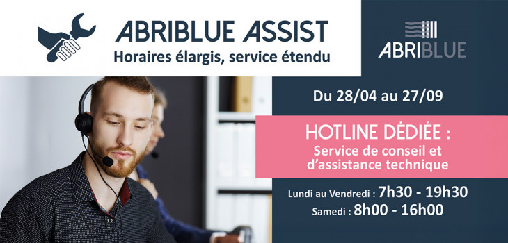 Le service Abriblue Assist hotline homme avec casque