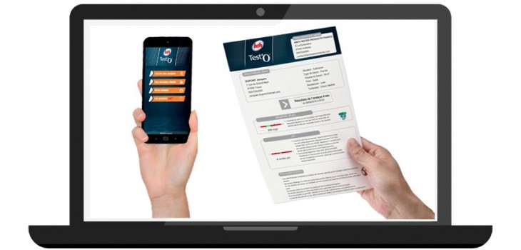 Test'O Pro hth application mobile analyse eau piscine et r&eacute;sultats imprim&eacute;s
