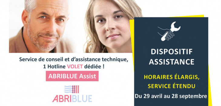 Le service Abriblue Assist s'&eacute;tend cette ann&eacute;e professionnels volets piscine hotline