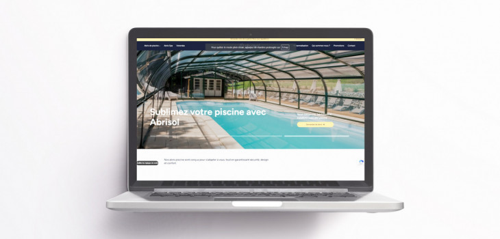 Nouveau site web des abris de piscine Abrisol