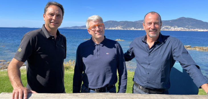 Yannick Vall&eacute;e, S&eacute;bastien Le Breton et St&eacute;phane Goulet l'Esprit Piscine