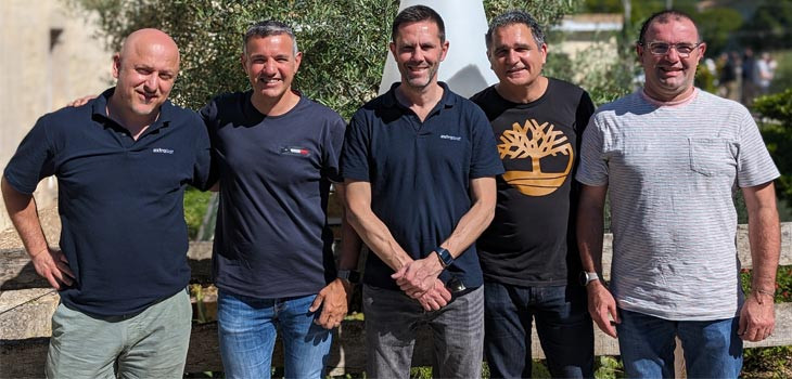 Klaus Enke, Anthony Body, Stéphane Manfroy, Pascal Henri et Jean-Louis Puyssegur