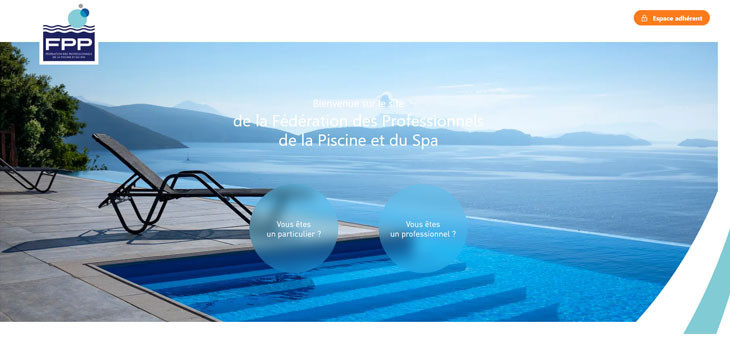 Nouvelle interface du site de la F&eacute;d&eacute;ration des Professionnels de la Piscine et du Spa