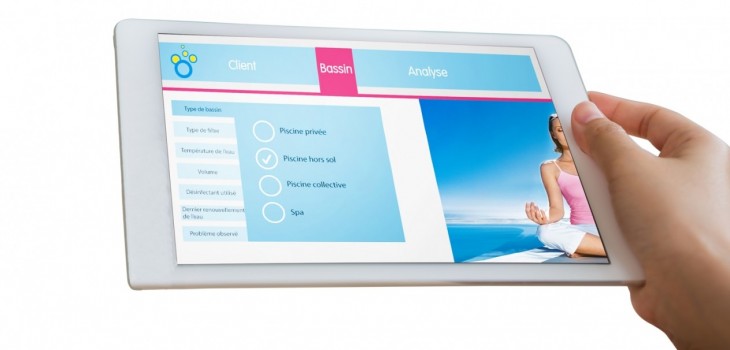 Lecture,tablette,param&egrave;tres,eau,piscine,logiciel,Ocediciel
