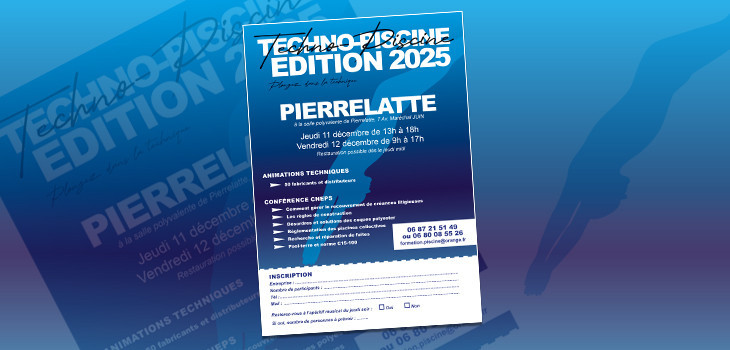Techno Piscine, 11 et 12 d&eacute;cembre 2025 au CFA de Pierrelatte