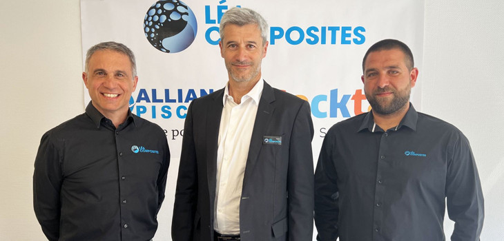 Philippe Pasquier, Vincent Qu&eacute;r&eacute; et Nicolas Roman de L&eacute;a composites, alliances Piscines et Coktail