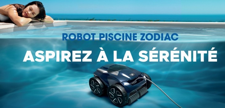  op&eacute;ration robots piscine Zodiac 2021 robot Alpha iQ au fond de la piscine