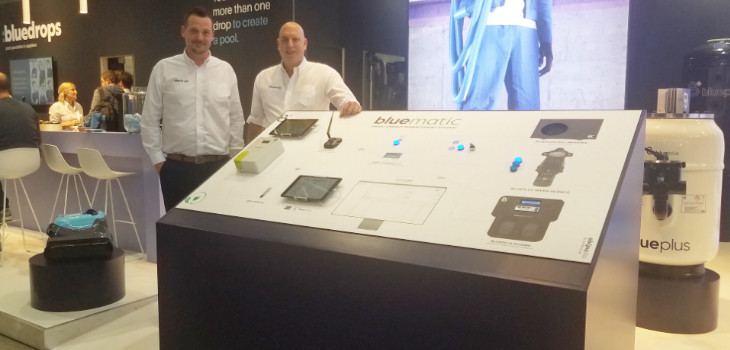 Bram Flobert et Michael Little, dirigeants BlueDrops bluematic au salon Piscine Global