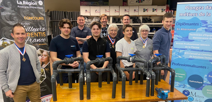 Les participants au concours MAF &agrave; Pierrelatte avec l'&eacute;quipe de formation