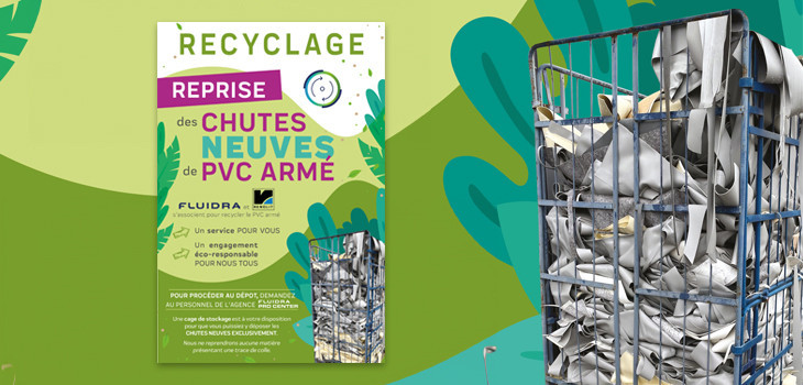 Reprise des chutes de PVC arm&eacute; dans les agences FLUIDRA PRO Center de France et de Belgique