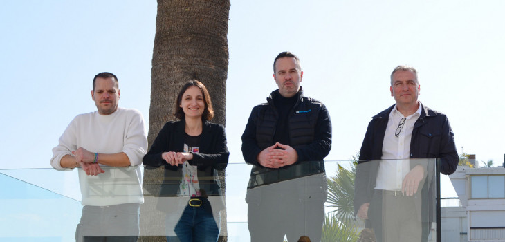 L'équipe du Roadshow Hayward : Julien Pisaneschi, Emilie Chavet, Vincent Bianciotto et Patrice Marti