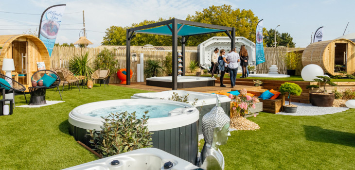L'&eacute;dition 2022 du salon Atlantica avec l'espace d&eacute;di&eacute; aux piscines, spas et saunas