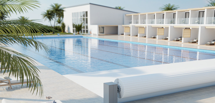 Couverture hors-sol Marquise grande piscine