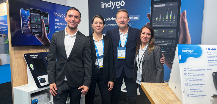 L'&eacute;quipe Indygo sur son stand &agrave; Piscina & Wellness Barcelona 2023