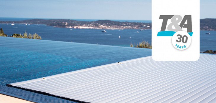 volet piscine T&A logo 30 ans