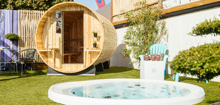 Sauna et spa expos&eacute;s sur le salon Atlantica