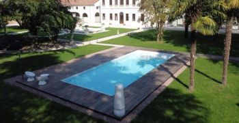 La membrana armata 3D Sopremapool scelta per la riqualificazione della piscina della Villa Imperiali