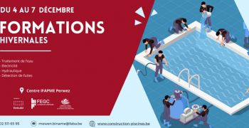 Formations hiver 2023 avec la F&eacute;d&eacute;ration Belge des Professionnels de la Piscine et du Bien-&Ecirc;tre