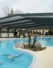POOL COVER installe un abri de tr&egrave;s grande largeur dans un camping 5 &eacute;toiles