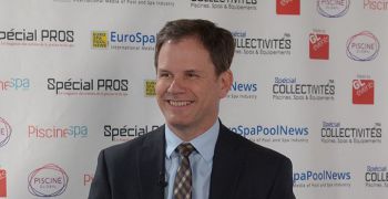 Richard Lachance, Vice-pr&eacute;sident international du groupe Hayward et l&rsquo;&eacute;quipe de Hayward Europe, invit&eacute;s du Pool Studio Eurospapoolnews 2018
