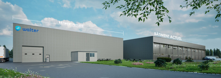 Projection de l'extension du site de production Walter Pool &agrave; Dettwiller en Alsace