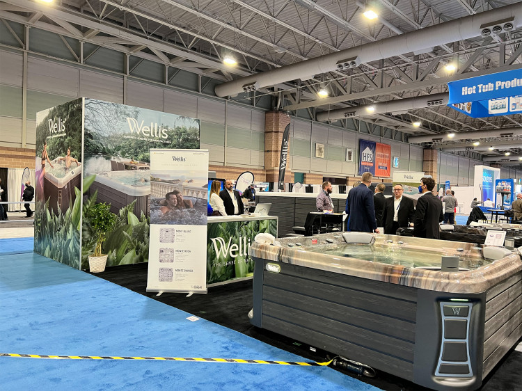 Wellis Spas stand Pool&Spa Show &copy;EuroSpaPoolNews 2022