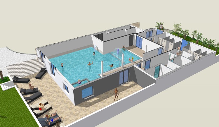 plan 3d de l'espace premium d&eacute;tente au Camping Au Port Punay charente maritime aqualoisirs