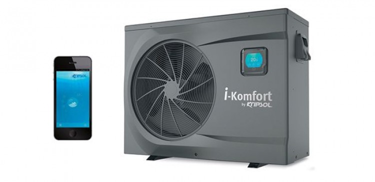 Pompe &agrave; chaleur piscine i-Komfort de Kripsolgestion contr&ocirc;le &agrave; distance smartphone tablette