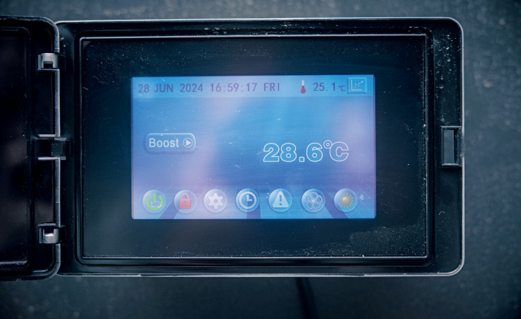 &Eacute;cran tactile de la PAC Pos&eacute;idon