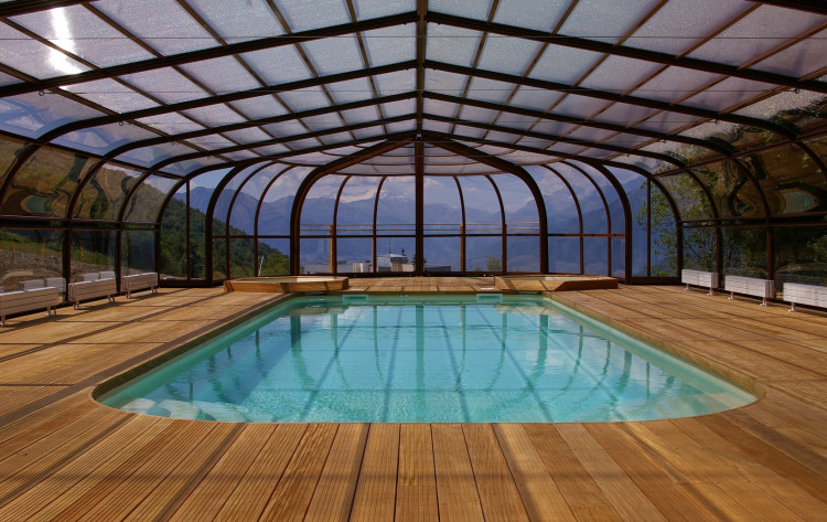 Abri piscine Tabarca avec rotonde Abrisol collectivit&eacute;