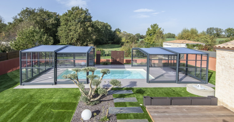 Abri t&eacute;l&eacute;scopique de piscine Abrisud